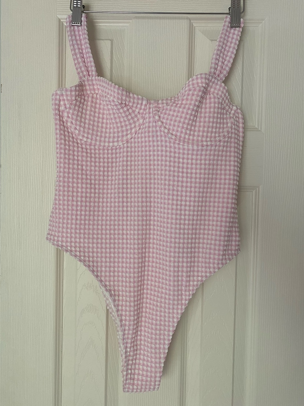 Abercrombie & Fitch Pink Gingham One-Piece Swimsuit